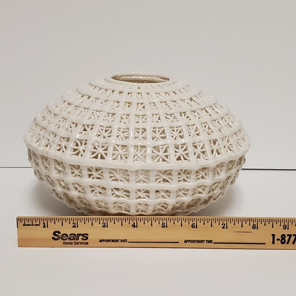 Cyan Design Porcelain Lattice Basket - Picture 11 of 11